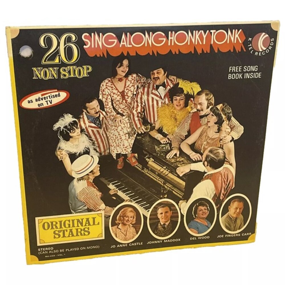 26 Non Stop Sing Along Honky Tonk (Vol. 1)(Vinyl, 1971) K-Tel NU 423 VG LP